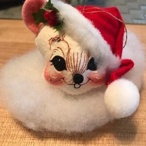 Annalee Vintage Christmas Holiday Whimsical Little Mouse Head Ornament 1998